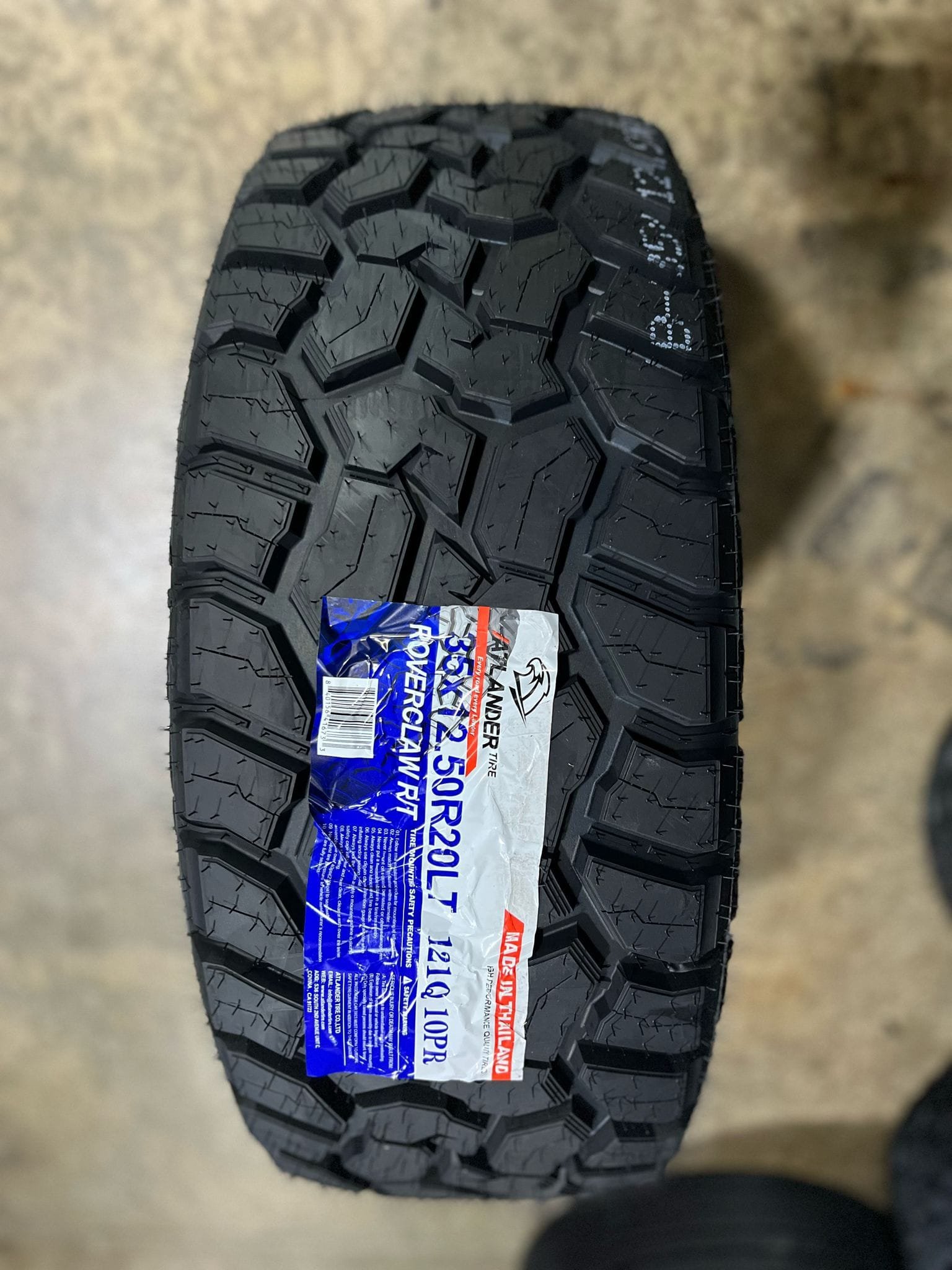 35x12.50R20LT ROVERCLAW R/T 121Q 10 PR ATLANDER RT1012