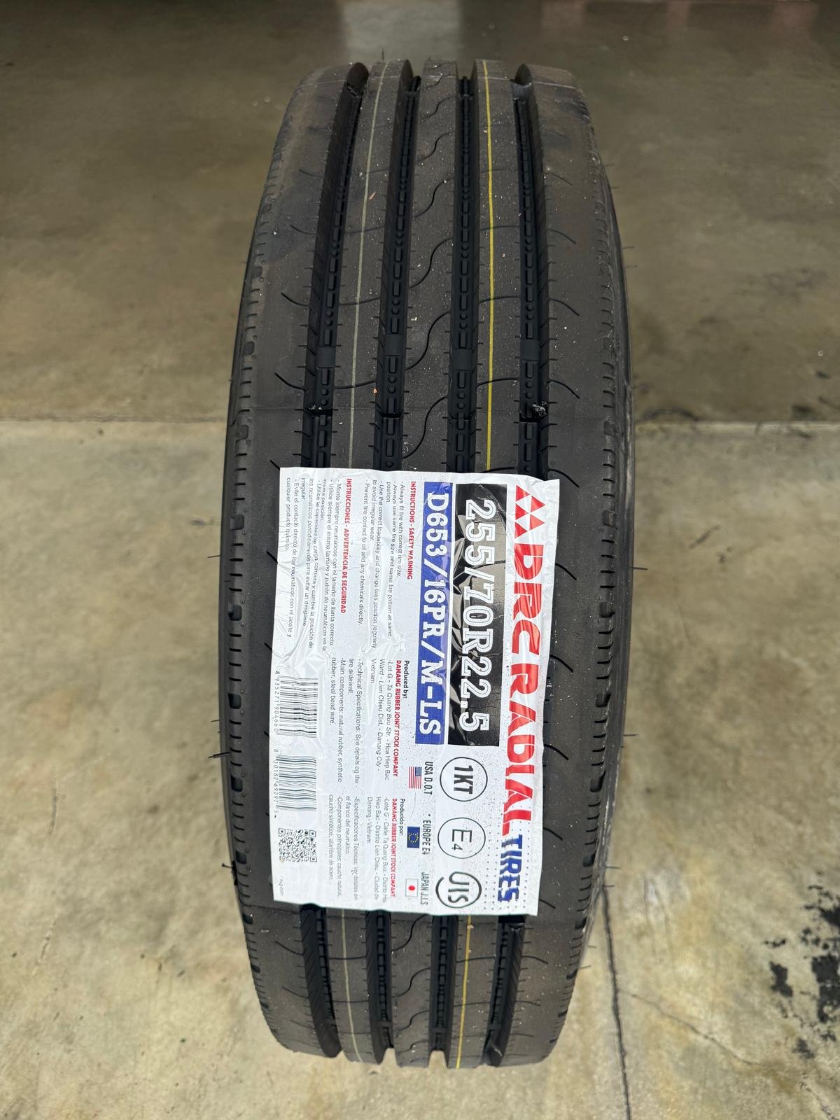 255/70R22.5 16 PL D653 ALL POSITION DRC VIETNAM